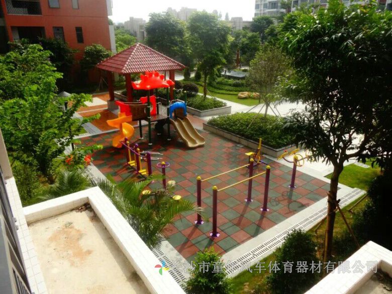 抚州金溪县公园健身器材 小区户外健身路径批发 童年风车体育用品公司(图3)