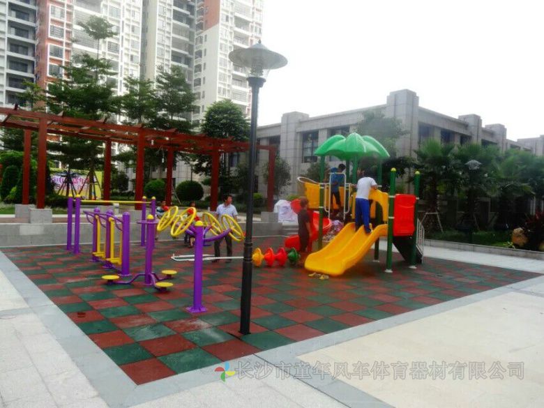 抚州金溪县公园健身器材 小区户外健身路径批发 童年风车体育用品公司(图1)